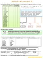 Worksheet 4 MS4 level - 